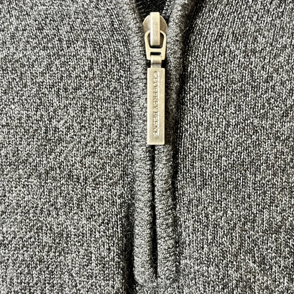 Geoffrey Beene Charcoal 1/4 Zip Sweater Size‎ XL Academia Preppy Casual